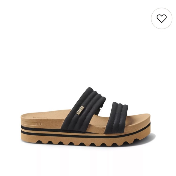 Reef Women's 2-Bar Black Slide Sandals - Picture 4 of 8